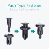 Lantee 10mm Universal Front & Rear Bumper Push-Type Retainer Clips, Pack of 50 - Lantee Online Store