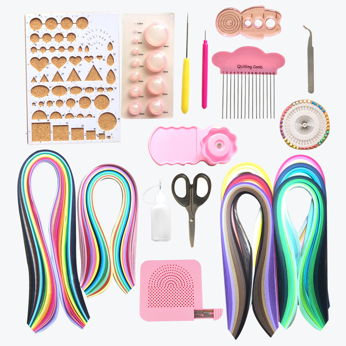 Slotted Paper Bead Roller Quilling Tools Set 2MM and 3MM Sizes Paper Strips  Included
