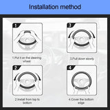 15 inch Anti-Slip Leather Car Steering Wheel Cover