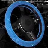 38cm  Rhinestone Diamond Non-Slip Car Steering Wheel Cover