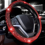 38cm  Rhinestone Diamond Non-Slip Car Steering Wheel Cover