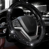 38cm  Rhinestone Diamond Non-Slip Car Steering Wheel Cover