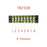10 Pcs 8 Pos. Double Row Screw Terminal Barrier Strip 600V 25A - Lantee Online Store