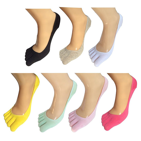 No Show Full Toes Socks for Women, Pack of 7 - Lantee Online Store