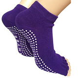 Lantee Half Toe Non Slip Pilates Yoga Socks with Grips Cotton for Women, Pack of 4 - Lantee Online Store