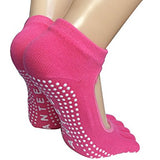 Lantee Open Foot Non Slip Toe Pilates Yoga Socks with Grips for Women, Pack of 4 - Lantee Online Store