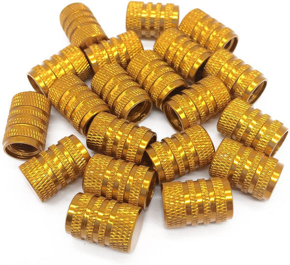 Lantee 20 Pcs Gold Tire Valve Stem Caps for Cars