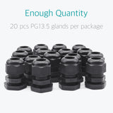 20 Pcs PG 13.5 Cable Gland Fit for 6mm to 12mm Cable Range - Lantee Online Store
