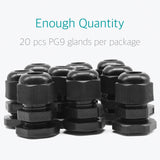 PG 9 Cable Gland - 20 Pcs Waterproof Wire Glands Connector Fitting - Lantee Online Store