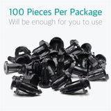 100 Pcs Universal 9mm Nylon Bumper Clips, Car Retainer Fasteners