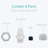 PG 7 Cable Gland - 20 Pcs White Plastic Nylon Waterproof Wire Glands - Lantee Online Store