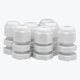 PG 7 Cable Gland - 20 Pcs White Plastic Nylon Waterproof Wire Glands - Lantee Online Store
