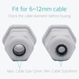 20 Pcs White PG 13.5 Cable Gland Fit for 6mm to 12mm Cable Range - Lantee Online Store