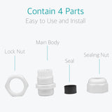 20 Pcs PG16 White Waterproof Cable Wire Gland Connector Fitting - Lantee Online Store