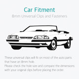 20 Pcs 8mm Universal Nylon Bumper Fastener Rivet Retainer Clips