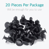 20 Pcs 8mm Universal Nylon Bumper Fastener Rivet Retainer Clips