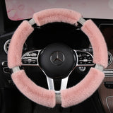 Diamond Fluffy Car Steering Wheel Cover 38cm