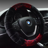Fluffy Fur Non-Slip Car Steering Wheel Cover, 38cm