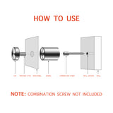 20 Pcs Silver Tone Stainless Steel 19 x 30mm Standoff Hardware Mounts - Lantee Online Store