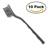 10 Pcs 3 x 0.5cm 3 Row Plastic Handle Anti Static ESD Brushes, Black - Lantee Online Store