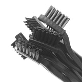 10 Pcs 3 x 0.5cm 3 Row Plastic Handle Anti Static ESD Brushes, Black - Lantee Online Store