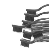 10 Pcs 3 x 0.5cm 3 Row Plastic Handle Anti Static ESD Brushes, Black - Lantee Online Store
