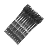 10 Pcs 3 x 0.5cm 3 Row Plastic Handle Anti Static ESD Brushes, Black - Lantee Online Store