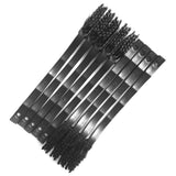10 Pcs 3 x 0.5cm 3 Row Plastic Handle Anti Static ESD Brushes, Black - Lantee Online Store