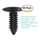 Lantee 50 Pcs Fender & Bumper Shield Clips GM Ford Chrysler