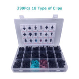 299 Pcs Car Front Bumper Fender Door Panel Retainer Clips Kit 18 Types
