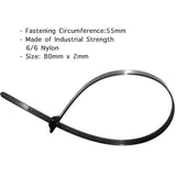 2000 Pcs Plastic Heavy Duty Cable Zip Tie Fasten Wrap 80 x 2mm - Lantee Online Store