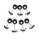 100 Pcs Plastic Ring 6 in 1 Rubber Float Stop Fishing Stopper Sinker - Lantee Online Store